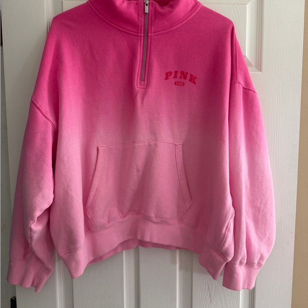 Victoria’s Secret PINK Ivy Fleece Quarter Zip Pullover Sweatshirt